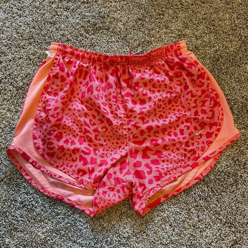 Leopard Pink/Red Nike Drifit Shorts